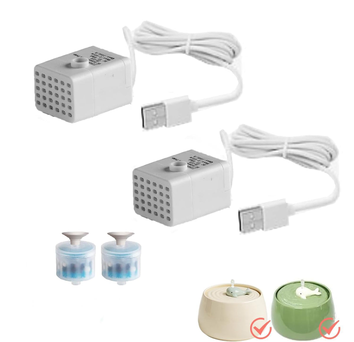 HMRCYTE Cat Water Fountain Replacement Filters,6 Packs Water Bowl Filters