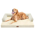 MEKIY Orthopedic Washable Dog Bed with Bolster for Medium to Large Dogs