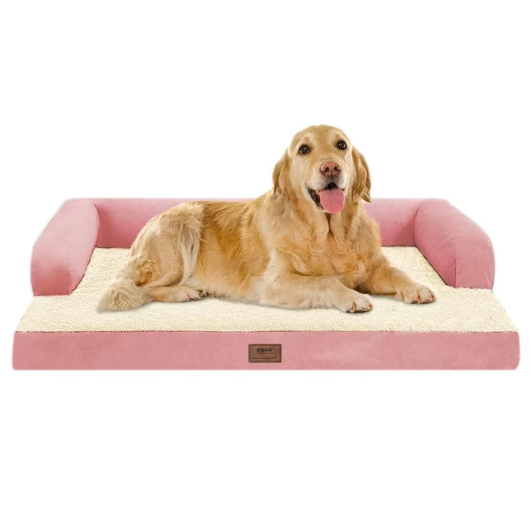 MEKIY Orthopedic XL Dog Bed with Bolster for Extra Large Size Dogs