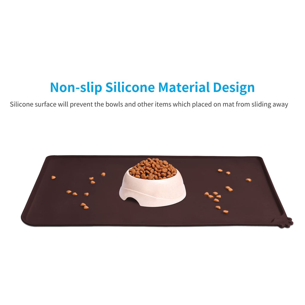 AUDWUD Waterproof Silicone Pet Feeding Mats,Anti Slip Dog Food Bowl Pad