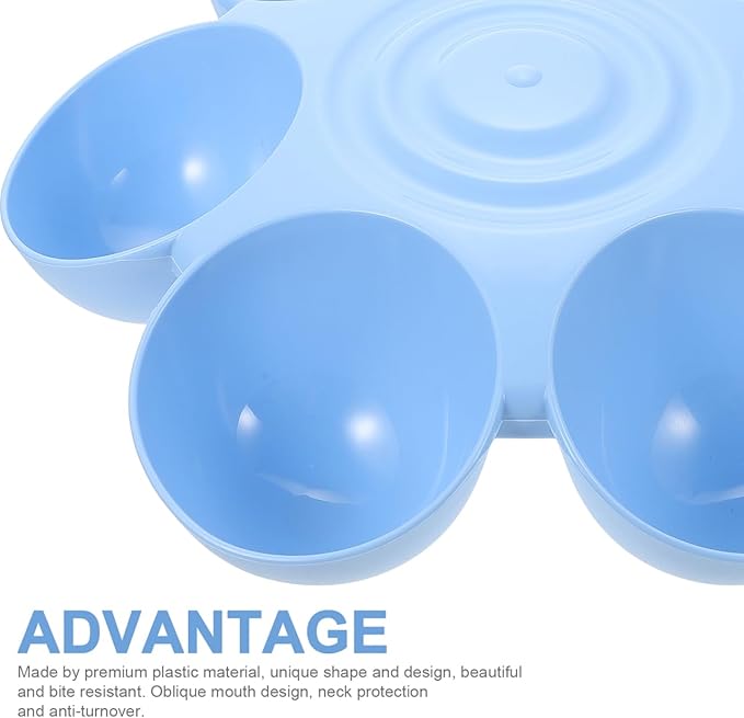 Multipurpose Pet Feeding Bowl with Flower Shape Design for Cats and Dogs Durable Food and Water Dish Easy to Clean 14.17 X 14.17 X 3.54 Inches