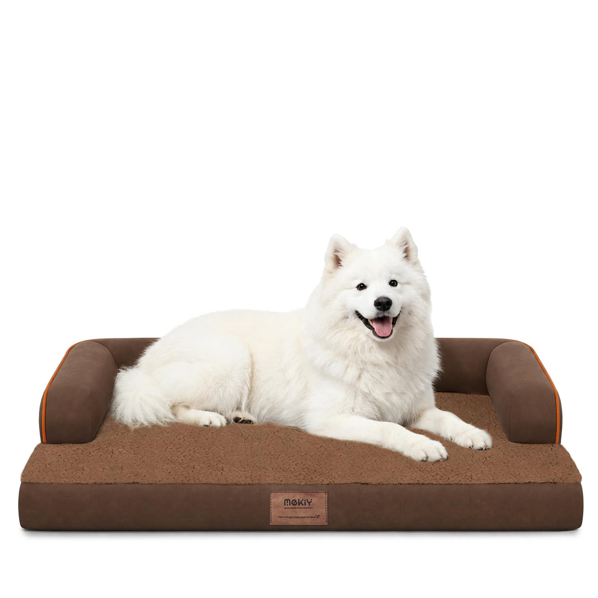 MEKIY Orthopedic Waterproof Dog Bed with Bolster for Extra Large Size Dogs