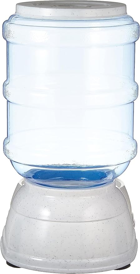 Amazon Basics Gravity Pet Food Feeder for Dogs and Cats, Easy to Clean, Easy to Fill, Removable Lid, 152fl.oz Capacity, Small