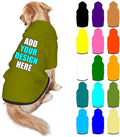 Custom Dog Clothes with Photo Name Logo Personalized Dog Sweaters for Small Medium Large Dogs Breathable Warm, Olive, L