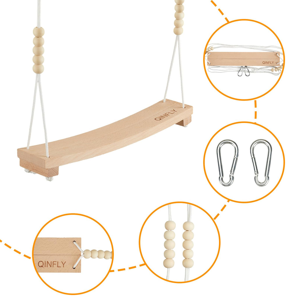 Arc-Shaped Beech Chicken Swing Toys Handmade for Coop Accessories