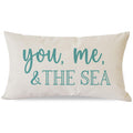 PANDICORN Summer Beach Throw Pillow Covers 12x20 Inch, You Me and The Sea