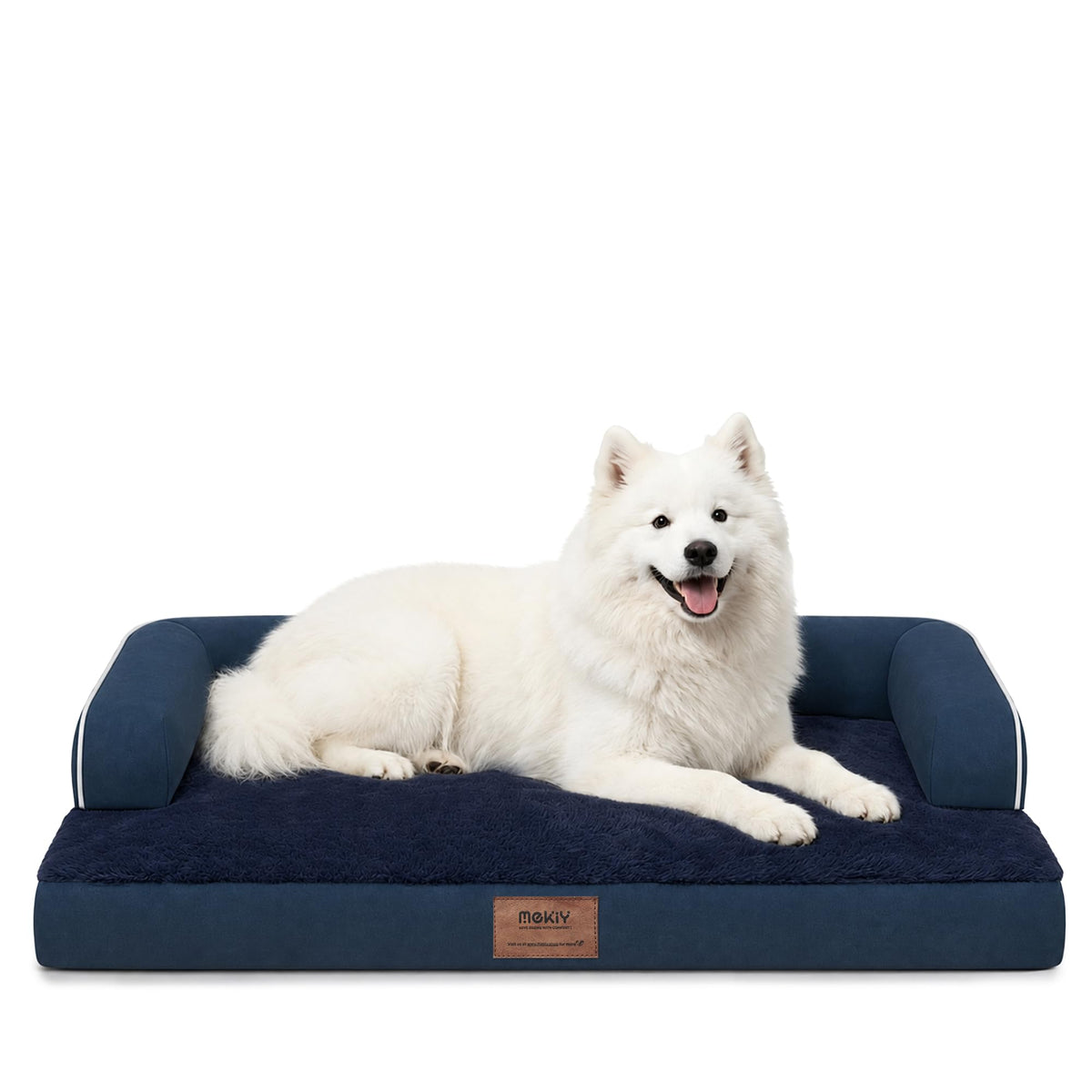 MEKIY Orthopedic Waterproof Dog Bed with Bolster for Extra Large Size Dogs