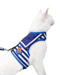 YIZHI MIAOW Cat Harness and Leash Set Escape Proof, Sailor Suit Navy, Large