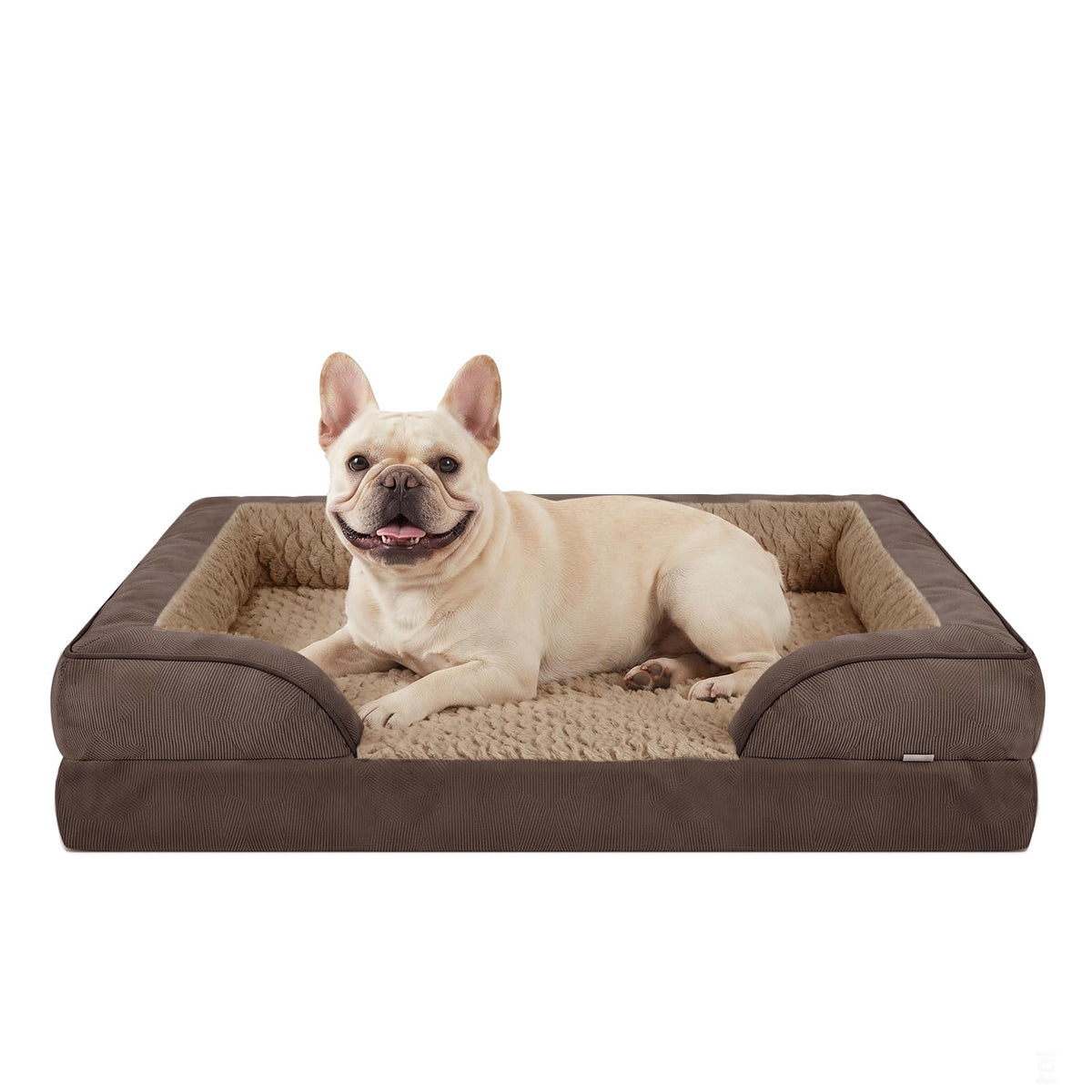INVENHO Orthopedic Medium Dog Dogs, Egg-Crate Foam Dog Couch with Washable Removable Cover, Waterproof Lining and Nonskid Bottom