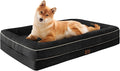 TaiBest Waterproof Memory Foam Dog Beds for Extra Large Dogs Non-Slip Orthopedic Dog Beds Washable Couch Pet Bed with Removable Cover (Black, Large)