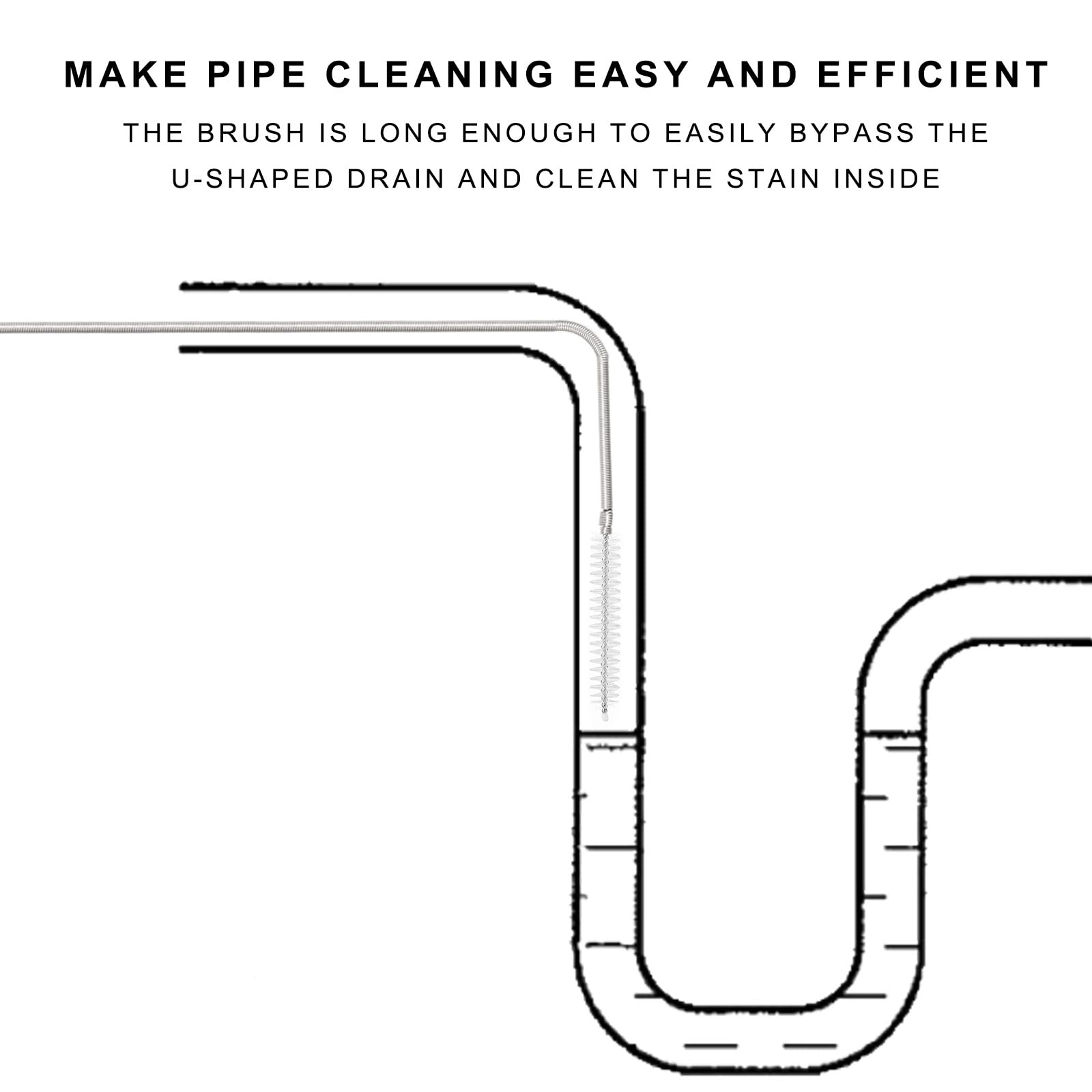 CiaraQ 11-Piece White Tube & Pipe Cleaning Brush Set
