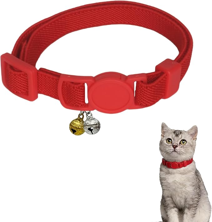 Breakaway Cat Collar with Bell, Safety Buckle Kitten Collar, Elastic Strech Quick Release, Adjustable Lightweight Collars for Girl Boy Cats, Pet Supplies, Accessories