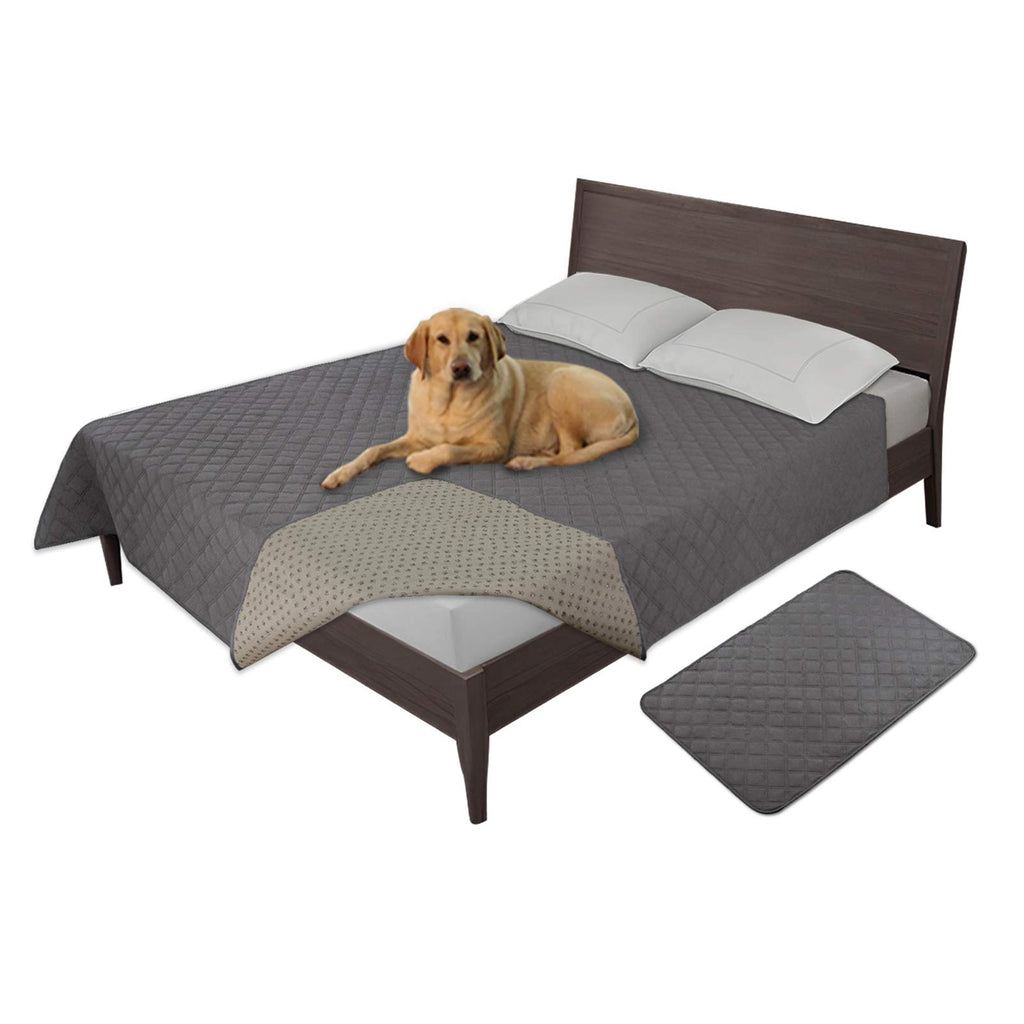Easy-Going Waterproof Dog Bed Cover, Non-Slip Pet Blanket, 86x82in, Gray