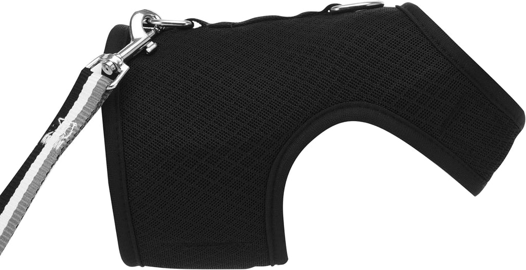 Cat Harness and Leash Set for Walking Escape Proof, Black, Extra Large
