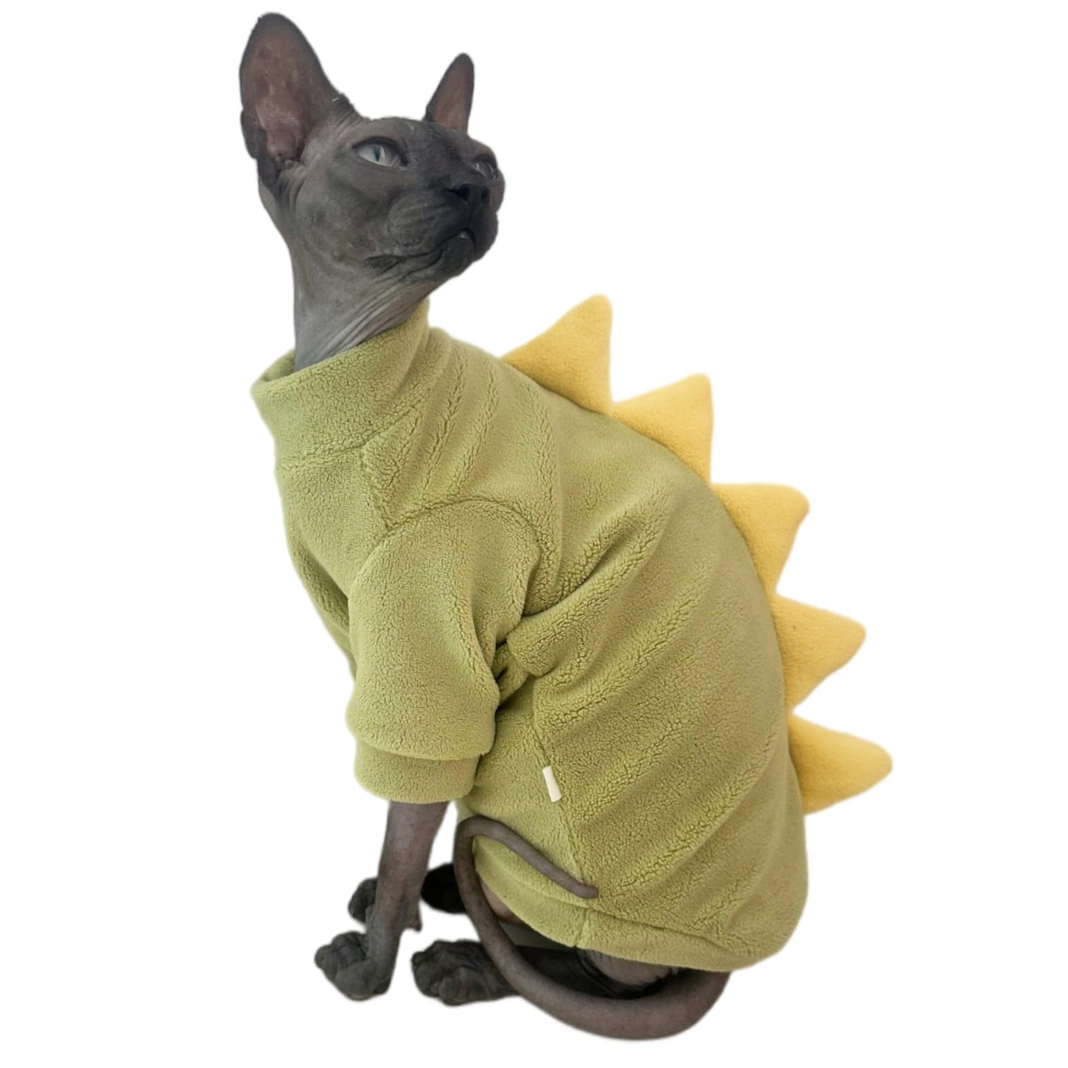 Green Dinosaur Sphynx Cat Clothes Sweater Hairless Cat Apparel