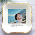 Anniversaree Custom Couple Portrait Polaroid Photo Ring Dish, Personalized Picture Jewelry Holder, Engagement Ring Dish, Wedding Trinket Tray Keepsake Valentines Gift for Her Him Wife Husband