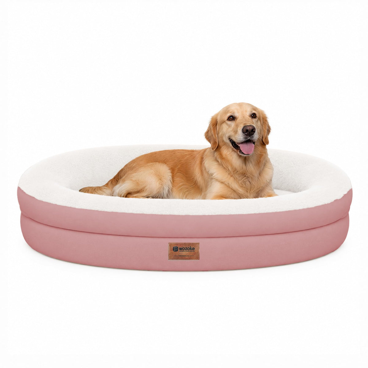 WOZOKE Waterproof Orthopedic Dog Bed for Medium Dogs, Black