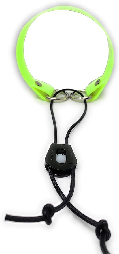 Sparky Pet Co Surefit 1 Inch Bungee Dog Collar, Waterproof Biothane E-Collar Replacement Strap with Nexus Wheel Lock, Fits Garmin, Dogtra, SportDOG & Educator (Yellow)