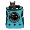 Fat Cat Backpack Carrier - Airline Approved Cat Carrier with Space Capsule Bubble for for Small Cats, Kitten - Premium Aqua Cat Carrier Backpack for Outdoor, Travel, Hiking, Pet Supplies