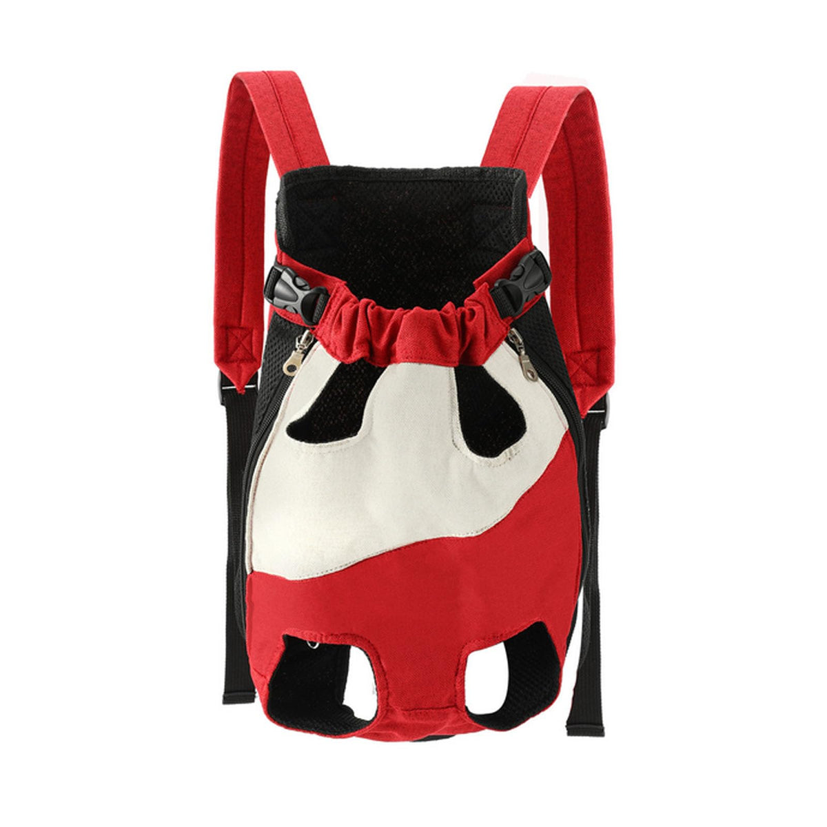 Lightweight Pet Backpack Carrier for Small Dogs & Cats - Easy-Fit Adjustable Straps, Basic Legs-Out Design, Durable for Daily Use (Fits Pets Under 15lb) (Yellow-White Color-Blocked, Large)