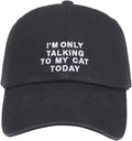 Cat Mom & Dad Hats for Proud Cat Parents | for Men & Women | Embroidered Text - Adjustable Fit - 100% Cotton