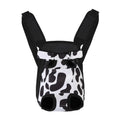 Inspack Dog Backpack Carrier/Cat Carrier, Adjustable Pet Front Carriers Travel Bag for Puppy Medium Dogs, Legs Out, Soft Ventilated Doggie Chest Carry Backpacks for Hiking/Camping, 4-7 lbs, Cow Print