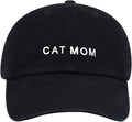 Cat Mom & Dad Hats for Proud Cat Parents | for Men & Women | Embroidered Text - Adjustable Fit - 100% Cotton