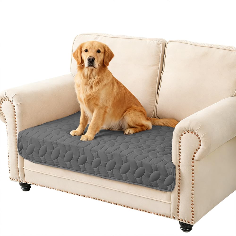 Ameritex Pet Bed Cover Dog Bed Blanket for Sofa and Furniture Waterproof New Pattern Design (30x70 Inch, Light Grey)