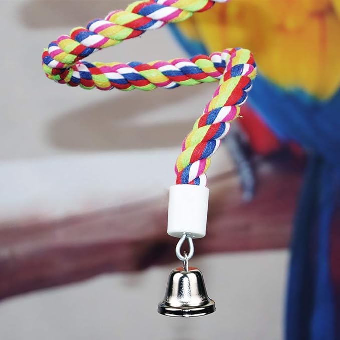 Petsvv Rope Bungee Bird Toy, Small