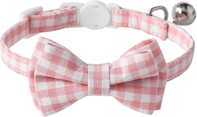 AIITLE Breakaway Cat Collar with Bow Tie, Detachable Kitten Collars