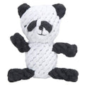 ZAICOLER Pet Cotton Rope Biting Chewing Molar Toy, Cartoon Animal Shape & Pure Manual Weaving, Dog Rope Toys with Strong and Hard, Grind and Clean Teeth, Relieve Pressure (Panda)