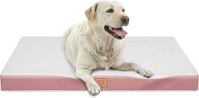 Sunheir Washable Orthopedic Large Dog Bed, Big Waterproof Dog Crate Bed 36"