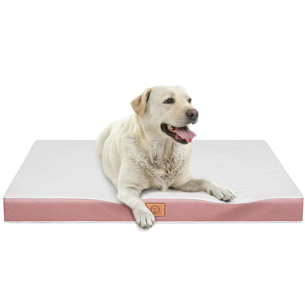 Sunheir Washable Orthopedic Large Dog Bed, Big Waterproof Dog Crate Bed 36"
