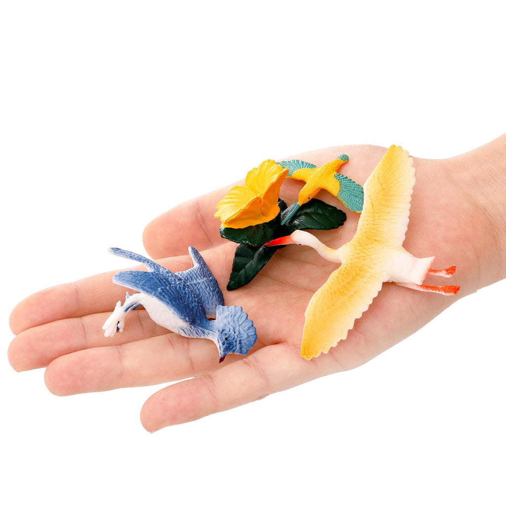 ZENFUN 29 Pieces Realistic Bird Animals Figurines, Mini Bird Model, Birds Cake Cupcake Topper, Parrot Figurine, Miniature Birds Animal Figure for Birthday Party Supply
