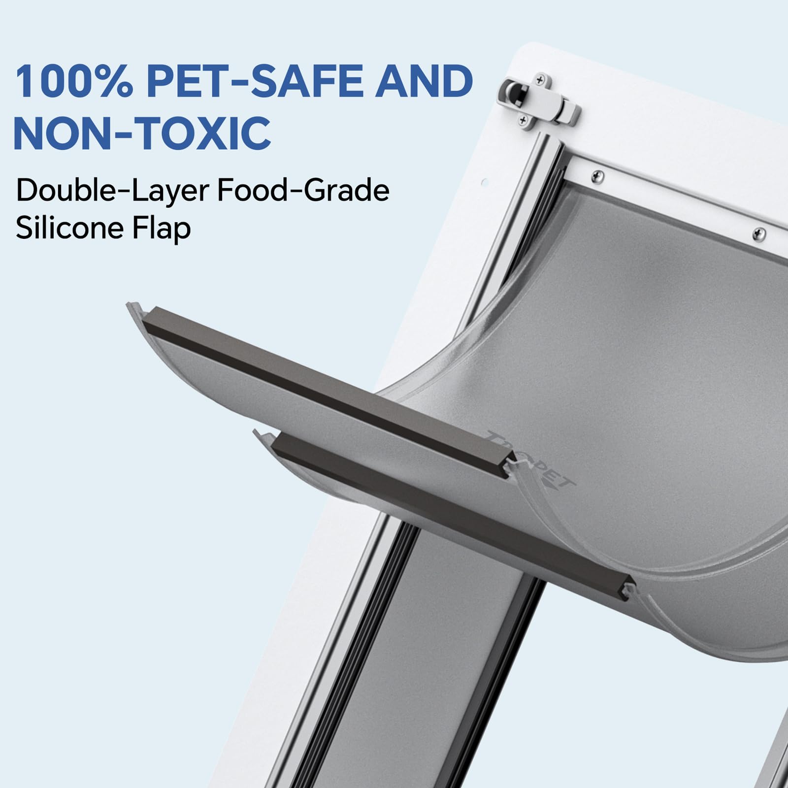 Dog Door for Wall - Steel Frame, Telescoping Tunnel & Double Food-Grade Silicone Flaps Pet Door, XL Dog Door with Secure Lock (Pets Up to 220 lbs)