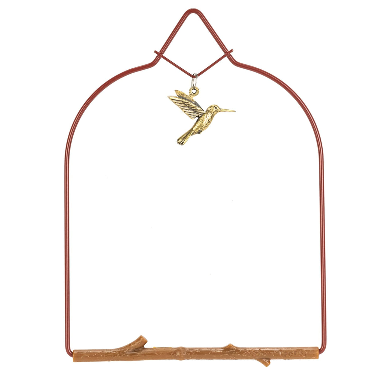 Pop's Birding Hummingbird Swing,USA Made Original Charm Humming Bird Swing for Outdoors - Perfect Bird Perch for Small Wild Birds Backyard Birding - 100% Made in USA, Hook Included