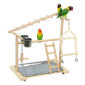 Ibnotuiy Parrot Playstand Bird Playground Wood Perch Stand