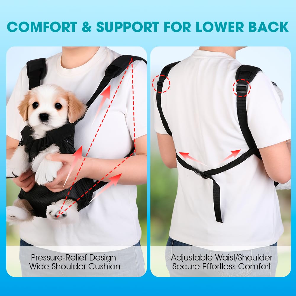 Mosago Dog Backpack Carrier, Front Chest Carrier for Small Dogs 2.5-4 lbs