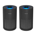 2 Pack Air Purifiers for Bedroom Home, Cobectal Air Cleaner with HEPA 3-in-1 Filter for Room up to 1050 ft², Sleep Mode & Aroma Function, Portable Air Purifiers for Office, Dorm, RVs, Black
