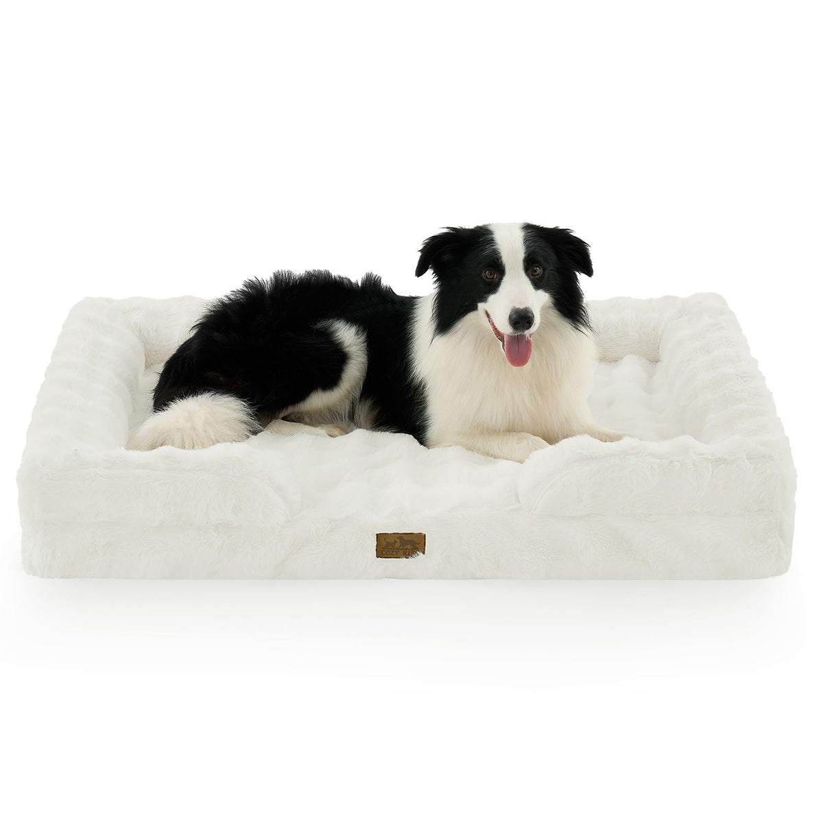 COZY KISS Warm Orthopedic Extra Large Dog Bed, XL 44x32 inch, Beige