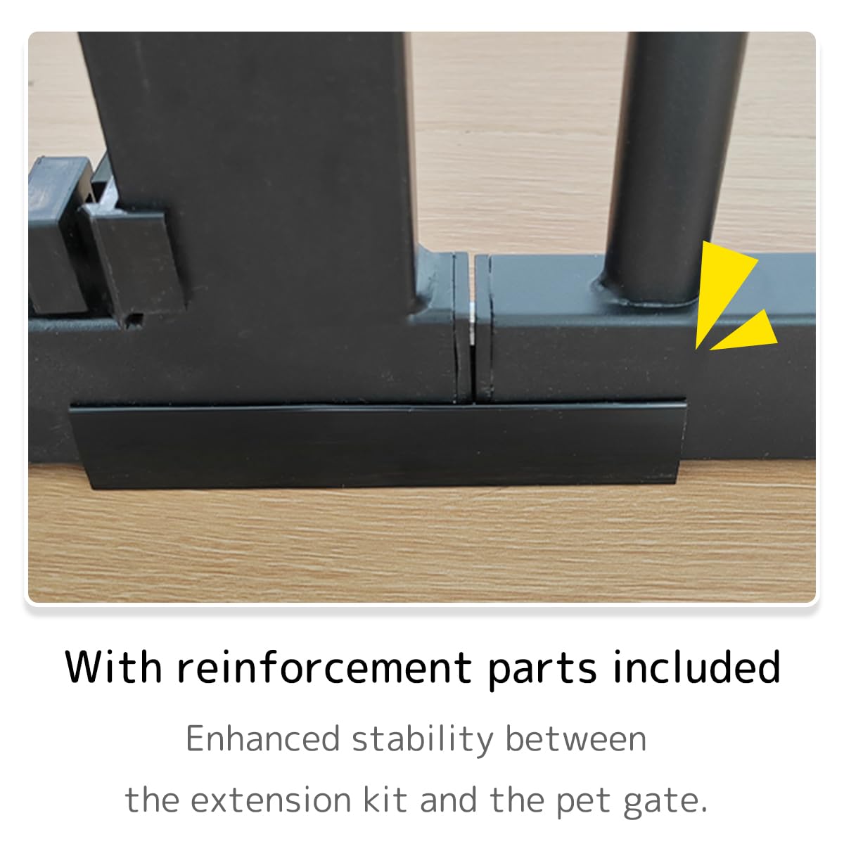 Lumizone 55.12" Extra Tall Pet Gate Extension Kit 4.13" Wide Black