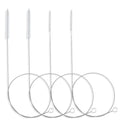 40 Inches Brush Cleaner for Cleaning Straw, Kegerator, Feeding Tube, Siphon Hose, Sunroof Drain, Refrigerator Drain, 4PCS (White)