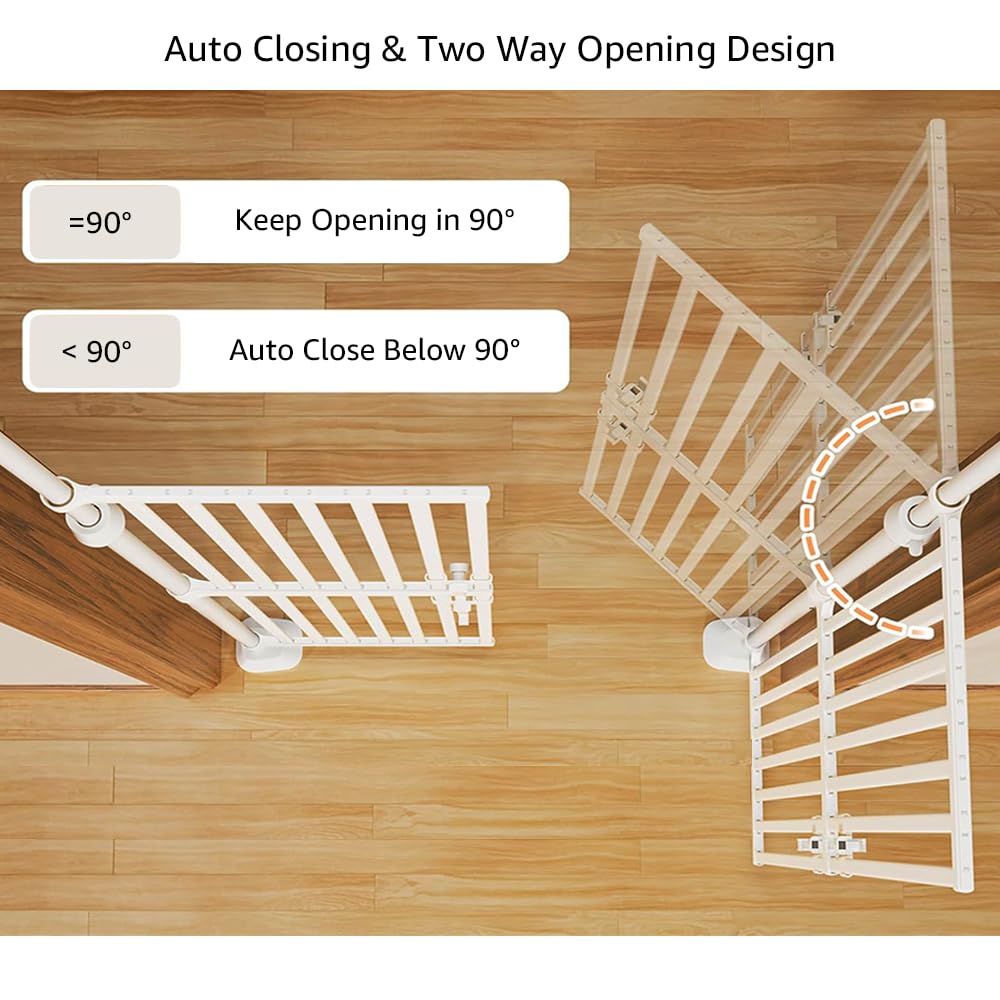 unipaws 86" High Extra Tall Cat Safety Gate, Auto Closing and No Drilling