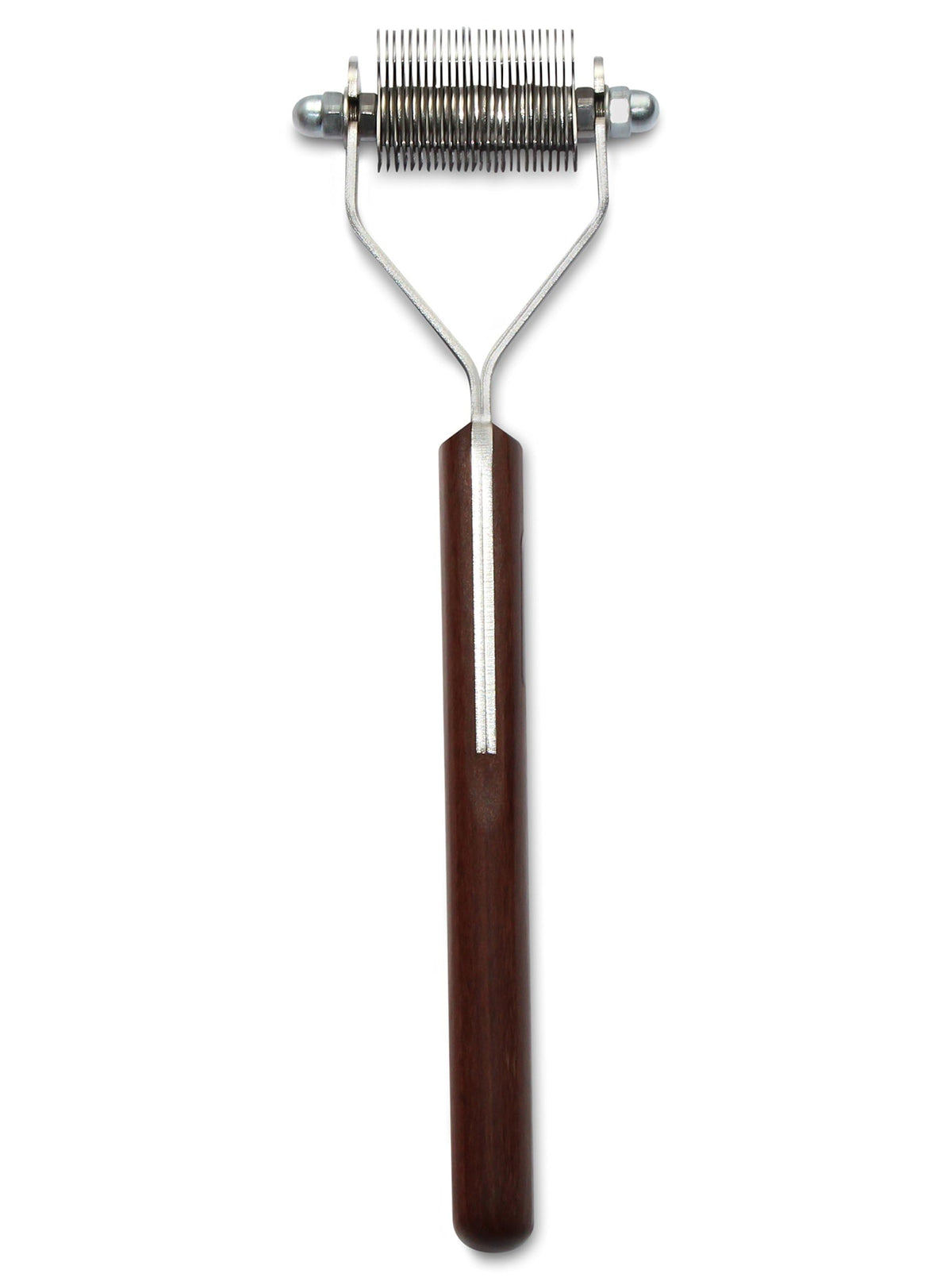 Mars Coat King Double Wide Dematting Undercoat Grooming Rake Stripper Tool for Dogs and Cats, Stainless Steel with Wooden Handle, Made in Germany, 18-Blade
