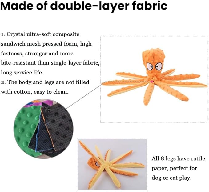 2025 New Upgrade Interactive Chew Pet Toy No Stuffing Bite-Resistant Squeaky Perfect for Puppies, Small and Medium Dogs (2pcs C)