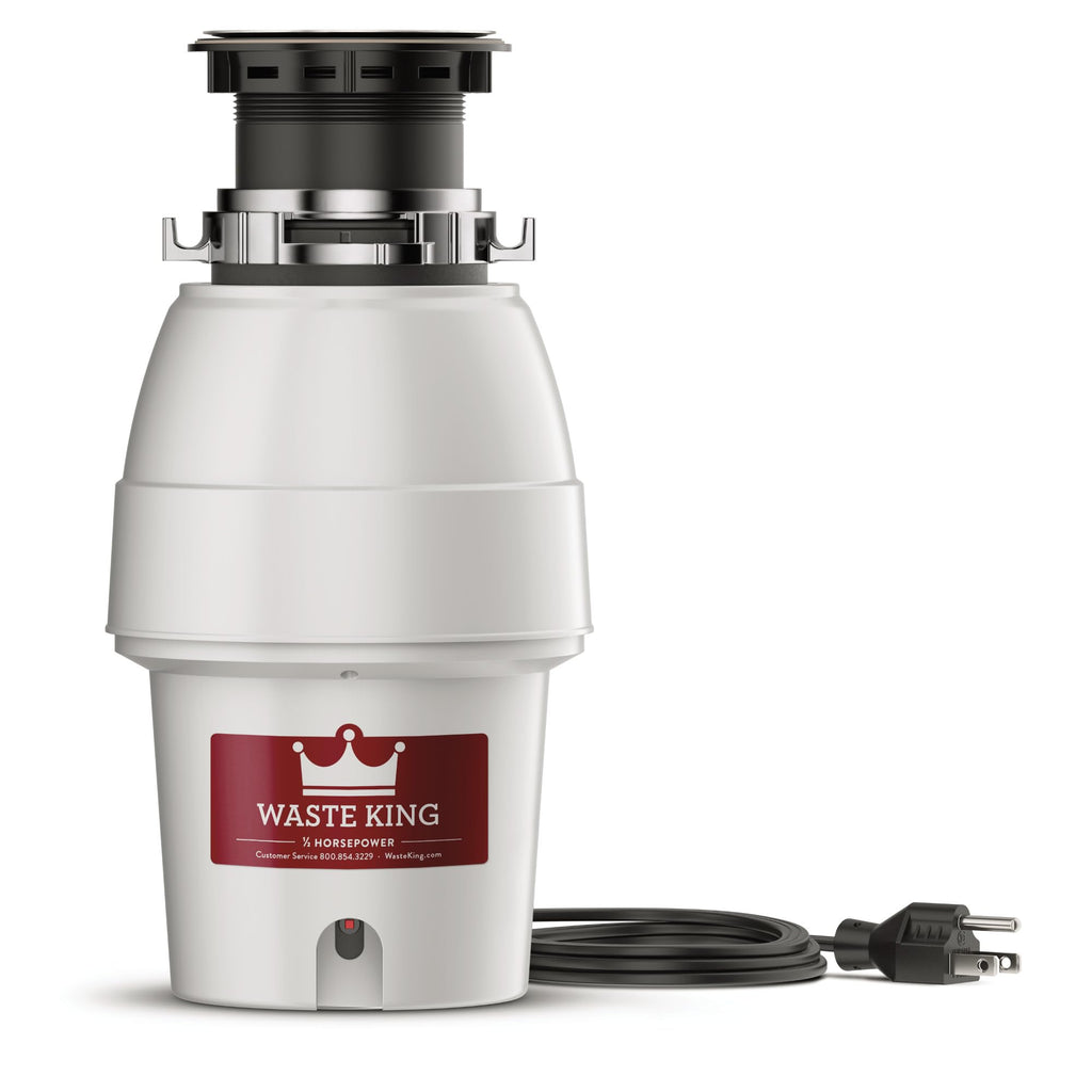 Moen L-2600 Waste King 1/2 HP Continuous Feed Garbage Disposal with Power Cord