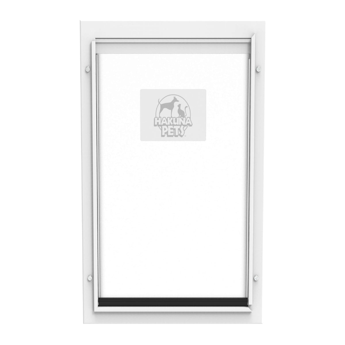Hakuna Pets Aluminum Dog & Cat Door - 2-Way Lock Pet Door for Wall, Screen