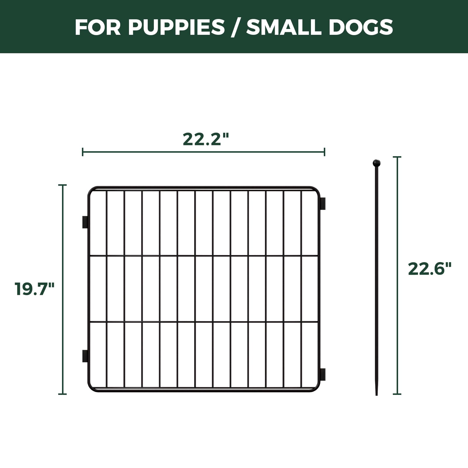 FXW MiniPaws Dog Playpen, Indoor, Yard & RV Camping, 20" H, 4 Panels