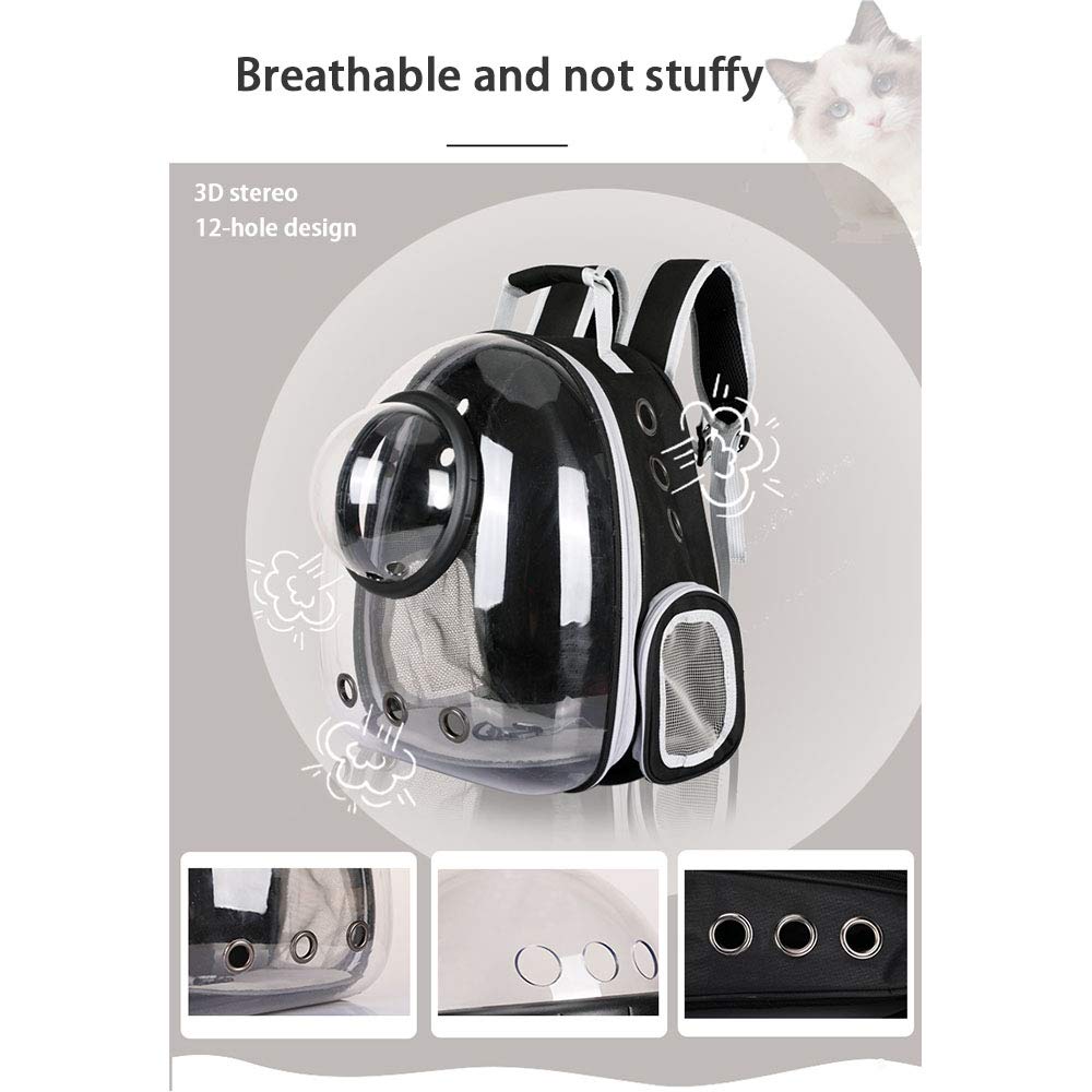 Sipobuy Pet Space Capsule Backpack, Small Medium Cat Puppy Dog Carrier, Transparent Breathable Heat Proof, Pet Carrier for Travel Hiking Walking Camping, Pink
