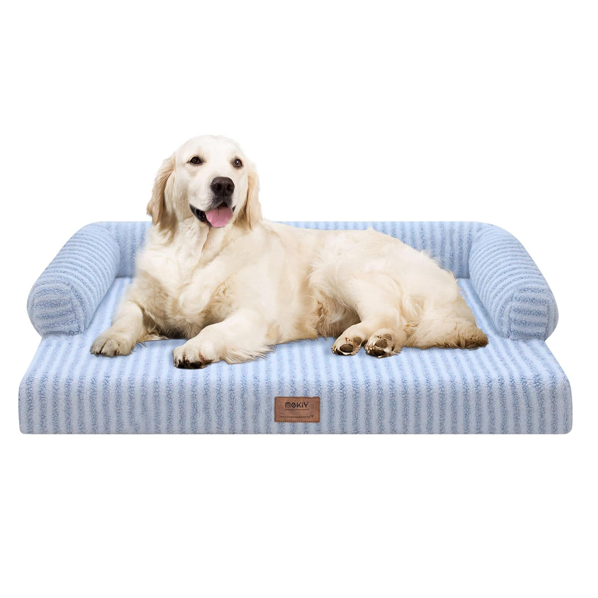 MEKIY Orthopedic Waterproof Dog Bed with Bolster for Extra Large Size Dogs